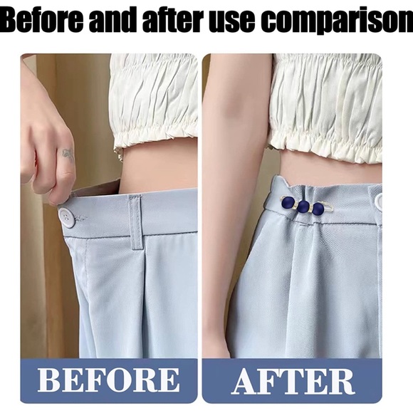 2pc Red Pearl Brooch detachable jeans and Sweater cape clip pants extended pin - Picture 12 of 12